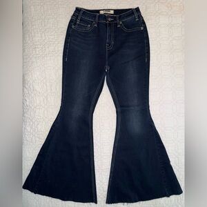 Women’s Rock & Roll Denim High Rise Bell Bottom Dark Wash Jeans  W28 L30